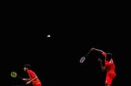 Chirag Shetty (L) and Satwiksairaj Rankireddy in action